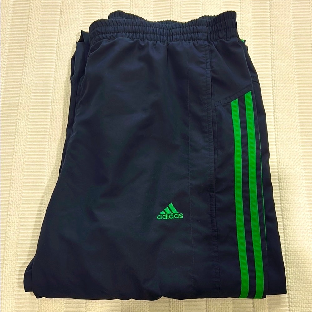 Adidas Kids Blue and Green Track Pants
